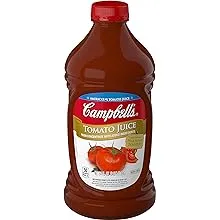 Campbell’s 100% Tomato Juice, 64 fl oz Bottle (6 Pack)