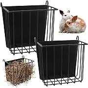 2PCS Rabbit Hay Feeder with Heavy-Duty Metal Frame Hay Holder，for Bunny, Guinea Pigs,Chinchillas-6.9x4.7x6.6 inch……2PCS Rabbit Hay Feeder with Heavy-Duty Metal Frame Hay Holder，for Bunny, Guinea Pigs,Chinchillas-6.9x4.7x6.6 inch……