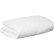 National Allergy Premium 100% Cotton Duvet Comforter Protector - Full/Queen Size - 86" x 86" - White - Breathable 300 Thread Count Hypoallergenic Cover - Zippered Encasement - Bedding Linen