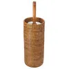 Kouboo LLC Handwoven Rattan 3 Roll Toilet Roll Stand Honey Brown