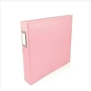 We R Makers Classic Leather D-Ring Album 12" X 12" - Pretty Pink