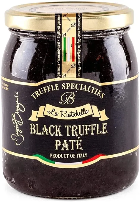 La Rustichella - Black Truffle Patè 17.64 oz (500 gr) - 100% Made in Italy | Vegan, Gluten-Free, Cholesterol-Free