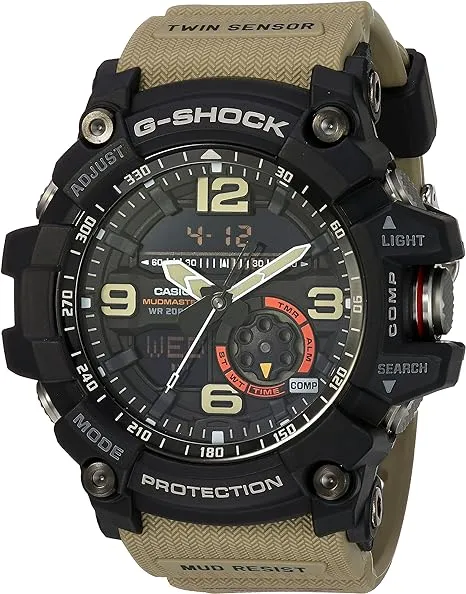 Casio G-Shock Black Dial Tan Resin Strap Mens Watch GG1000-1A5