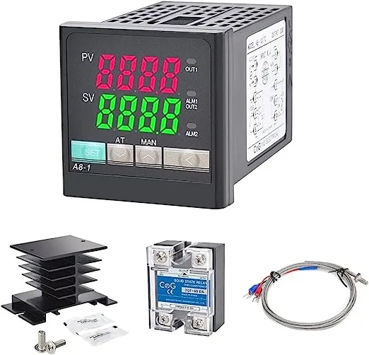 PID Temperature Controller Kit Voltage AC 100~240V Comes with SSR 40DA Solid ...