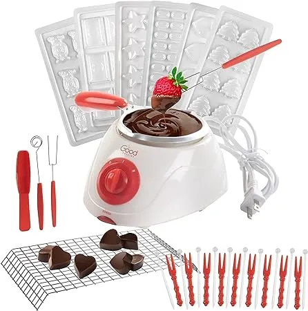 Dual Electric Chocolate Melting Pot Gift Set- Candy Making or Cheese Fondue F...