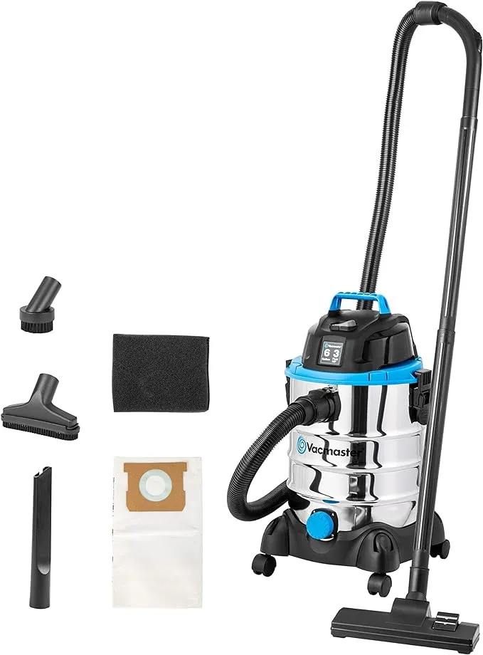 Vacmaster, VQ607SFD, 6 Gallon 3 Peak HP Stainless Steel Wet/Dry Shop Vacuum