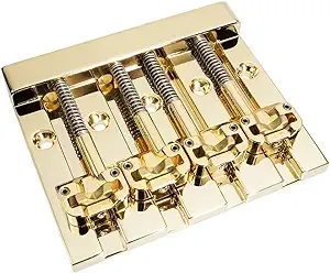 Hipshot KickAss High-mass Bass Bridge for 5-bolt Fender, Gold