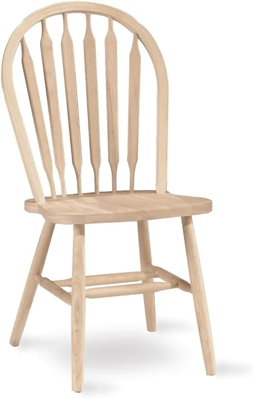 International Concepts Unfinished Waterford Arrowback Plain Leg Dining Chair