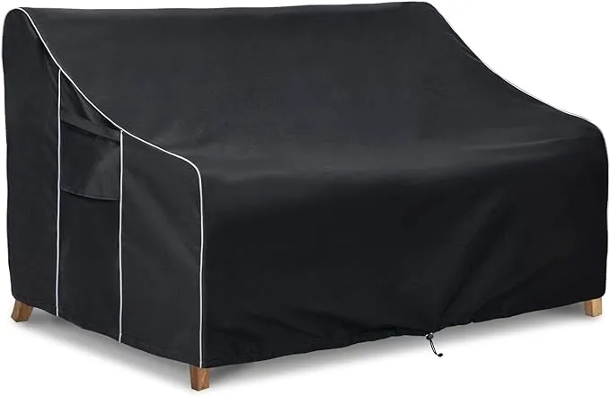 Outdoor Furniture Cover Waterproof Outdoor 3-Seater Couch Patio Sofa Covers Fits up to 79 x 38 x 29 inches, Black