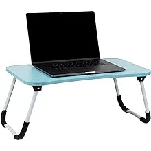 Mind Reader Foldable Bed Tray, Lap Desk with Fold-Up Legs, Freestanding Portable Table for Laptop, Tablet, Reading, Pink