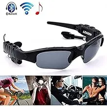 Wireless Bluetooth MP3 Polarized Lenses Music Sunglasses V4.1 Stereo Handfree Headphone for iPhone Samsung Most Smartphone or PC (Black)