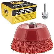 6&#034; Abrasive Filament Nylon Bristle Cup Brush Coarse Sanding Scuffing Brush 5/8&#034; 