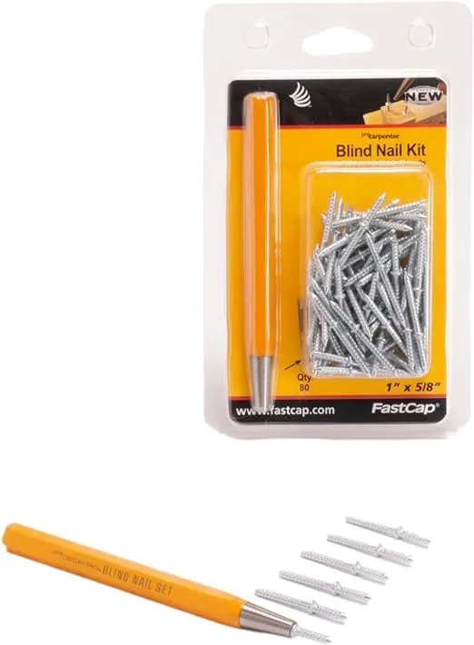 FastCap Steel BlindNail Double-Ended Nail Kit - Great for Furniture, Picture 