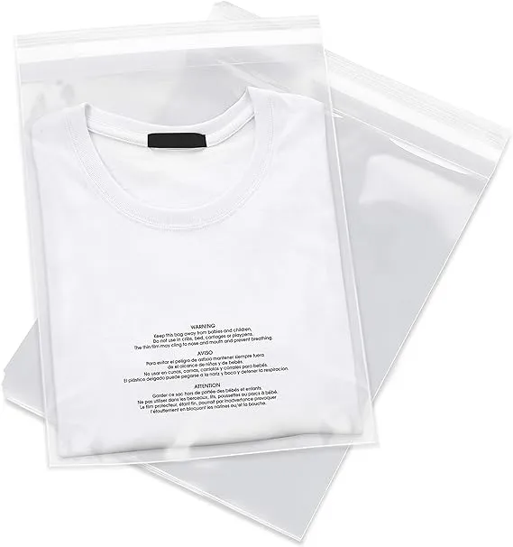 100 Count -9 X 12 Self Seal 1.5 Mil Bolsas De Plastico Transparente Reutilizable