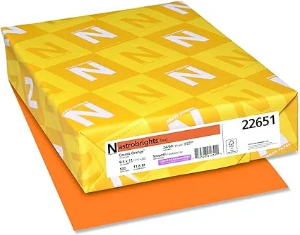 Astrobrights Color Paper, 24lb, 8.5 x 11, Cosmic Orange, 500/Ream