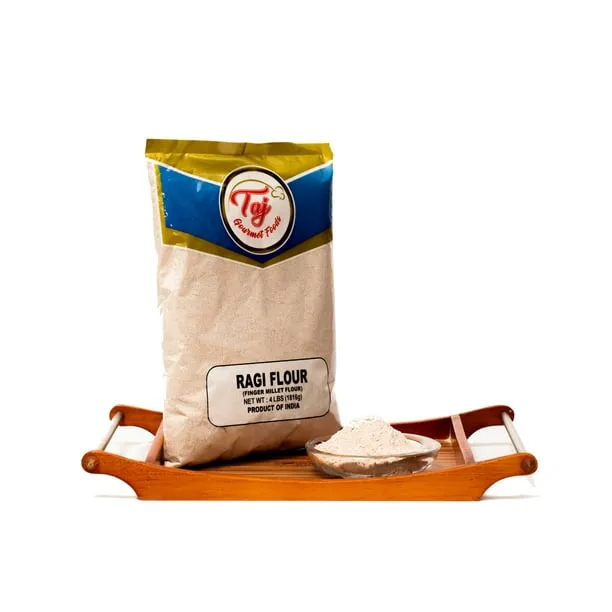 Taj Premium Indian Ragi Flour, Finger Millet Flour, 4 Pounds