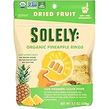 Solely Dried Fruit, Organic, Pineapple Rings