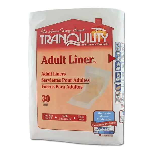 Tranquility Unisex Incontinent Pad Adult 9 x 24" 2078, Moderate, 30 Ct