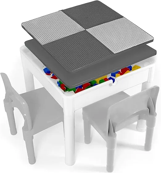 Play Platoon 5 in 1 Kids Activity Table and Chair Set- Stem Table for Toddlers ...