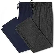 U2SKIIN 2 Pack Mens Pajama Pants Soft, Lightweight Lounge Pant with Pockets Sleep Pj Bottoms for Men