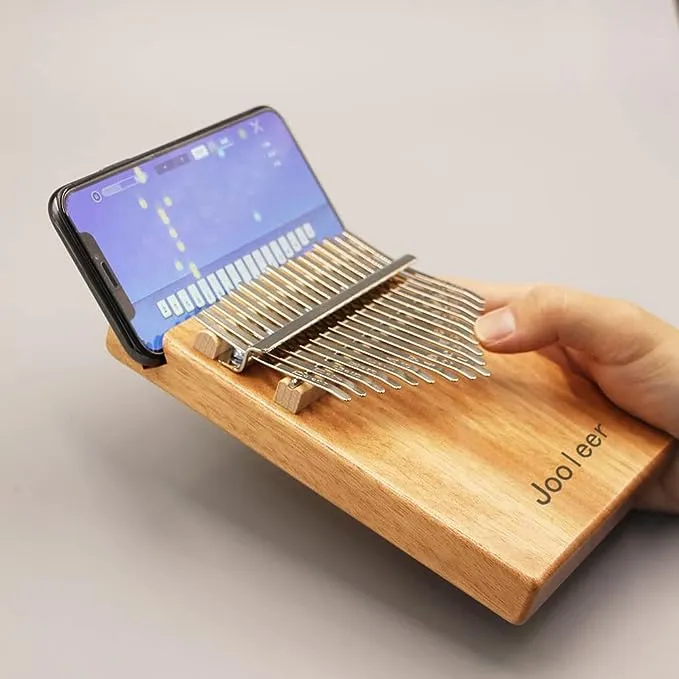 17 Keys Kalimba With App Thumb Piano Portable For Adults & Kids Okoume Mbira Tuning Hammer, Finger Covers, & More Included; Christmas Stocking Stuffer Gift