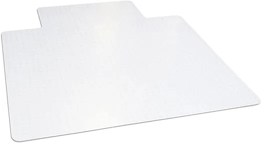 45 in. x 53 in. Clear Office Chair Mat with Lip for Low Pile Carpet