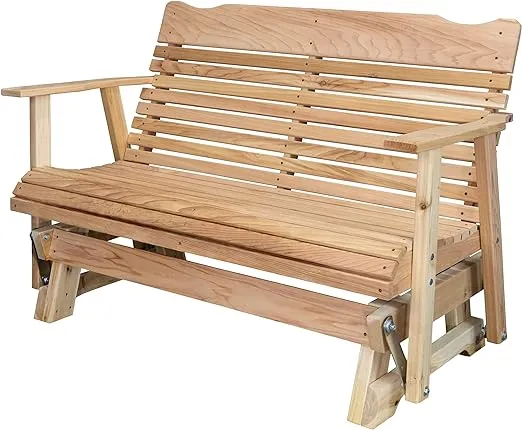 Kilmer Creek 4' Natural Cedar Porch Glider, Amish Crafted