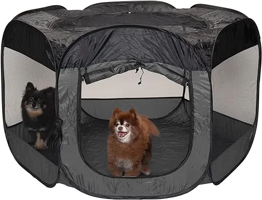 Furhaven Portable Mesh Pet Playpen