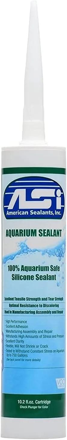 Black Aquarium Silicone Sealant 10.2 Fluid Oz Cartridge