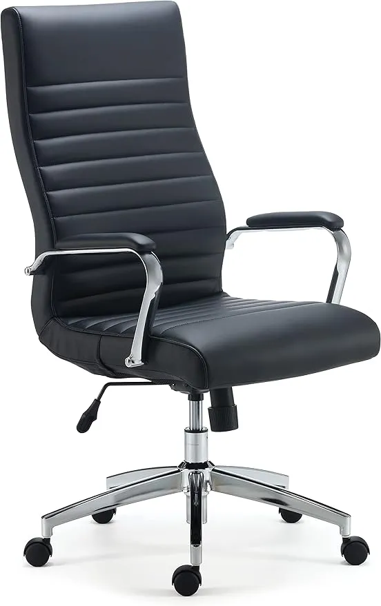 Staples Bentura Bonded Leather Managers Chair Black (53234) 24328572, Size: 27.2