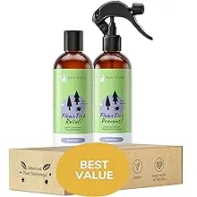 Flea and Tick Spray and Shampoo Set