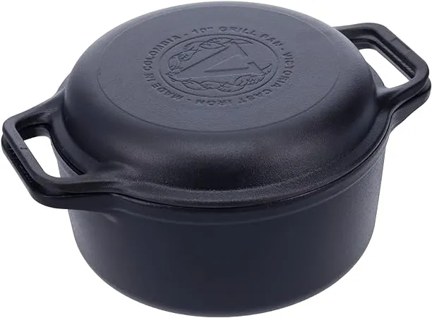 Victoria Cast Iron Dutch Oven Combo Cooker