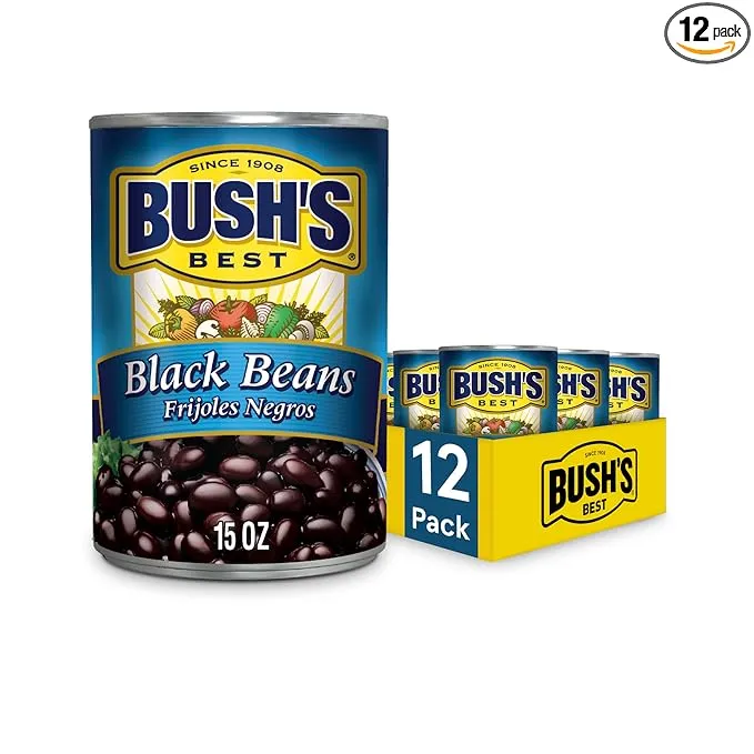 Bush's Best Original Black Beans, 15 oz - Case of 12