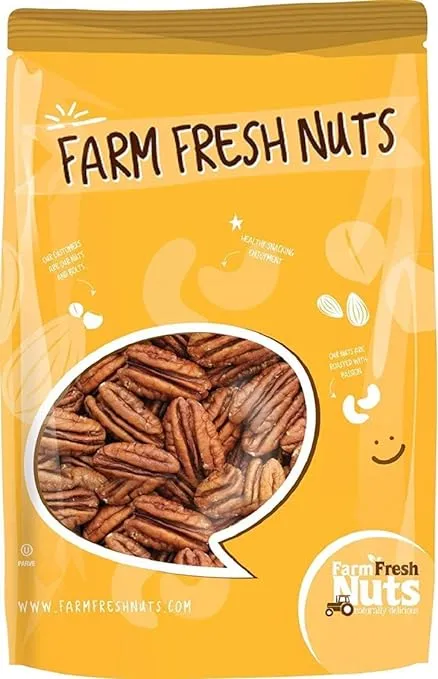 Whole Shelled &amp; Raw Georgia Pecans by Farm Fresh Nuts Southern Tastiness 1 lb