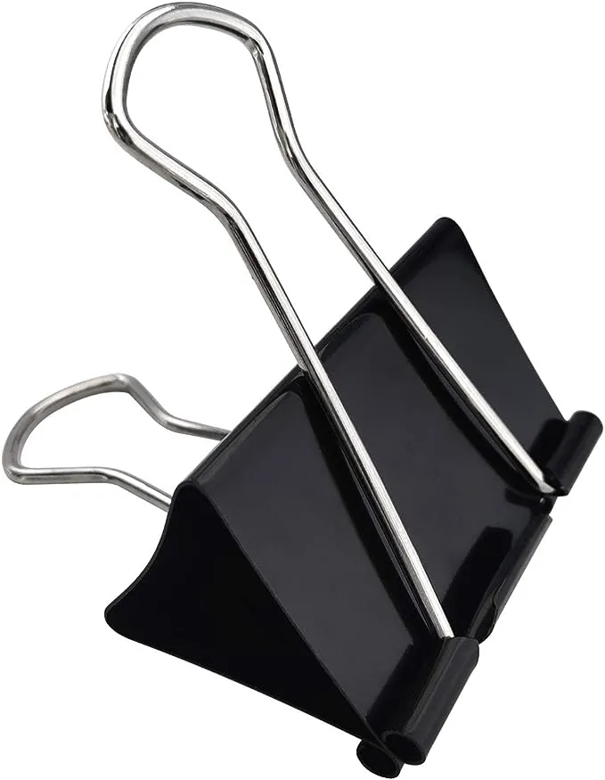 DSTELIN Extra Large Binder Clips 2.4-Inch (12 Pack), Big Paper Clamps for Office Supplies, Black