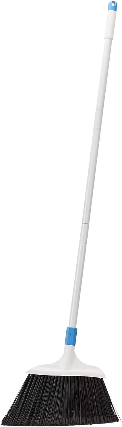 Amazon Basics Heavy-Duty Broom, Blue and White