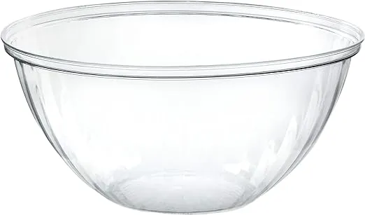 Plasticpro Disposable 150 Ounce Round Crystal Clear Plastic Serving Bowls