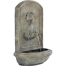 Sunnydaze Seaside Polystone Outdoor Wall Fountain