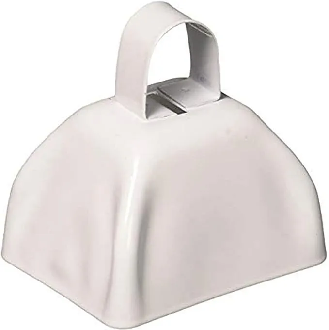 3" Metal Cowbell (1 dozen) - White