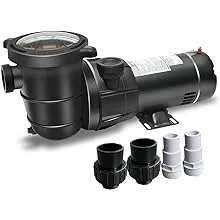 Available in California DoE-Compliant CEC approved 2HP Variable 2 Speed 115v 5160GPH Above Ground Pool Pump with 1.25" & 1.5" NPT Unions