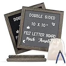 NewZeal Felt Letter Board 10x10&#034; Announcement Board Double Sided Letter Board...