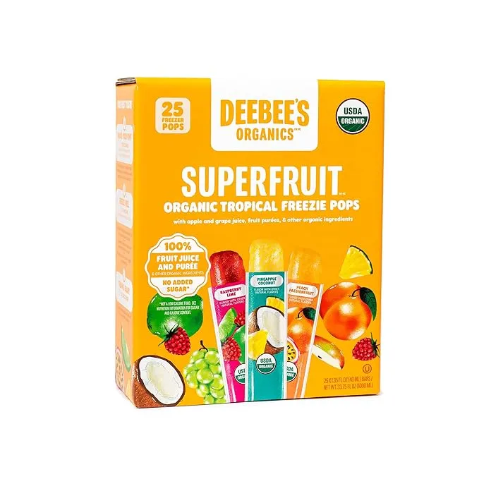 Deebee's Organics Superfruit Freezie, 35 Pack