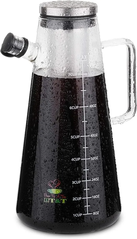 Btat- Cold Brew Coffee Maker, Iced Coffee Maker, 2 Liter (2 Quart, 64 Oz), Iced 