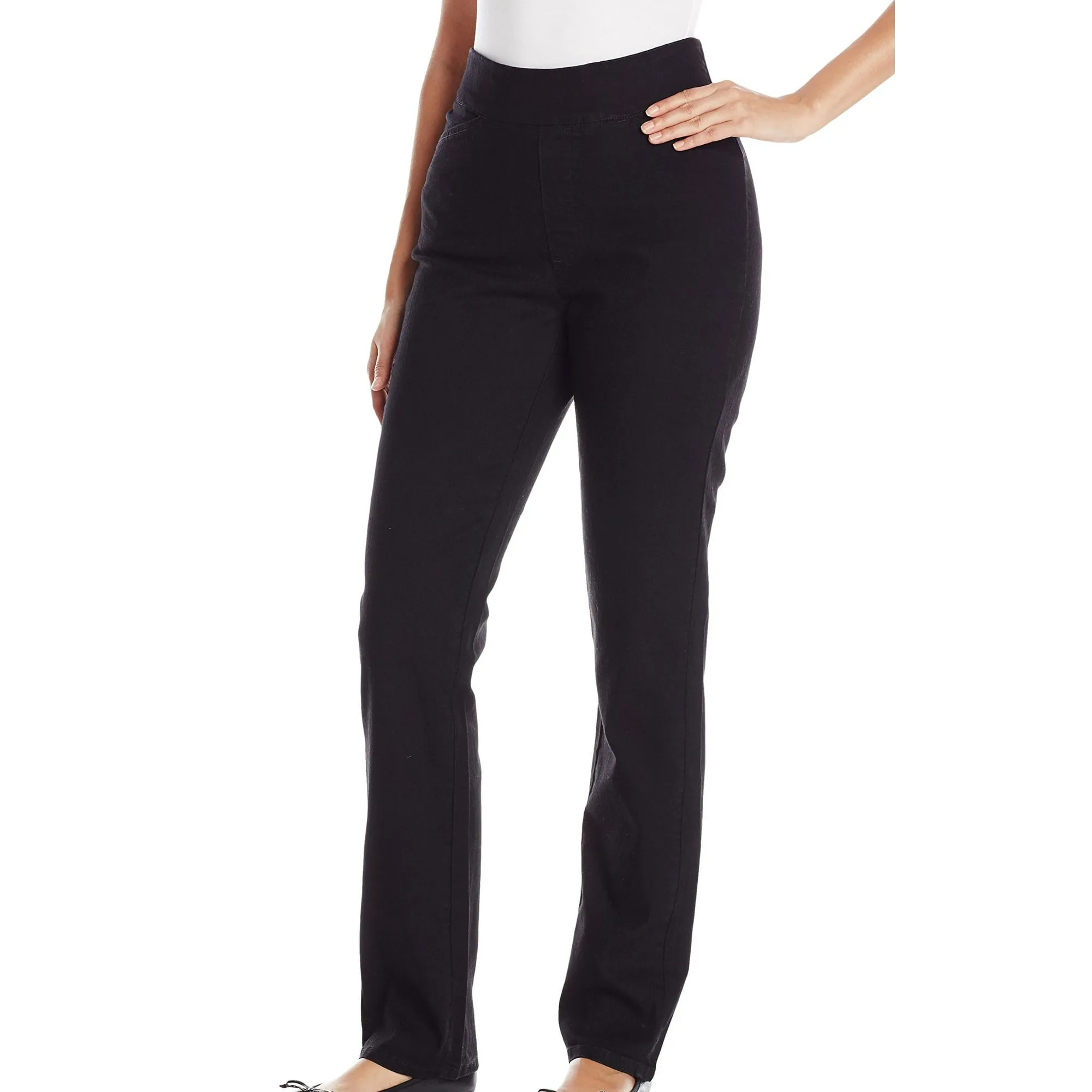 Chic Women's Easy Fit Elastic Waist Pull On Pant