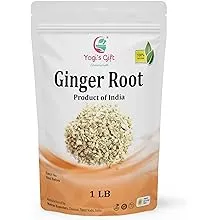 Dried Ginger Root 1 LB (16 Oz)| Cut and Sifted Dried Ginger Pieces | As Spicy as Fresh Ginger | Flavourful Indian Spice |100% Pure and Natural For Making Flavourful Ginger Tea | By Yogi's Gift®