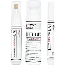 FACTORY LACED Shoe Whitener Bundle - White Shoe Cleaner Includes: White Touch Up, Premium Midsole Marker and Precise White Marker - Safe on Leather, Canvas, Vinyl, Nylon and More