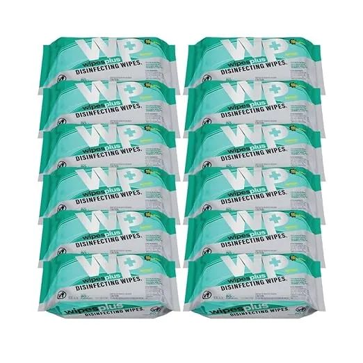 WIPESPLUS Countertop Wipes Table Wipes, Wet Wipes, 960 Count, (12 Packs of 80)