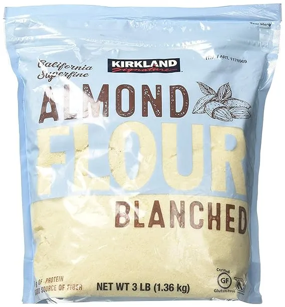 Kirkland Signature Almond Flour Blanched California Superfine, 3 Pounds (1.36 kg) Each Bag