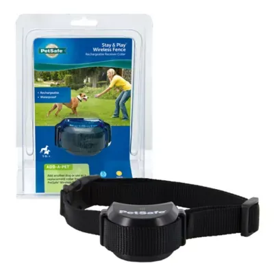 PetSafe Stay and Play Adjustable Wireless Fence Rechargeable Receiver Collar - Black