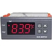 Inkbird All-Purpose Digital Temperature Controller Fahrenheit and Centigrade Thermostat with Sensor 2 Relays ITC-1000F for Refrigerator Fermenter